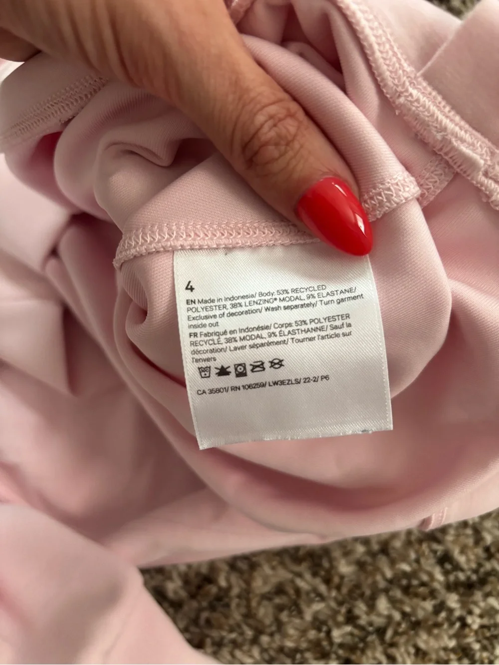 Lululemon softstreme crewneck (strawberry milkshake)